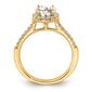 Pure Fire 14kt. Gold Promise Lab Grown Diamond Halo Ring - image 2