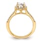 Pure Fire 14kt. Gold Promise Lab Grown Diamond Halo Ring - image 2