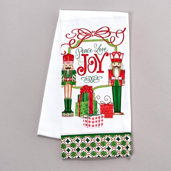 Kay Dee Merry Nutcracker Peae Love Joy Towel - image 