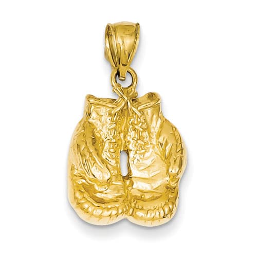 Mens Gold Classics&#40;tm&#41; Open-Backed Boxing Gloves Pendant - image 