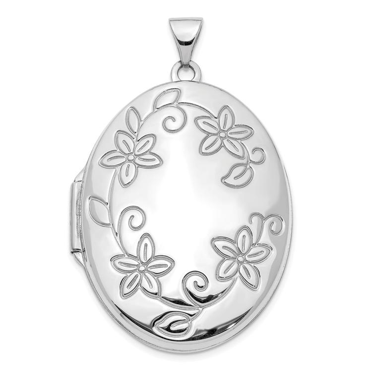 Gold Classics(tm) 14kt. White Gold 33mm Oval Locket Pendant