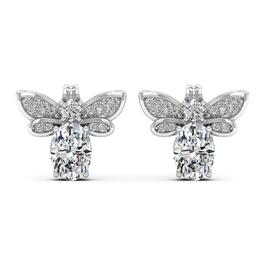 Moluxi&#40;tm&#41; Sterling Silver 2.2ctw. Bumble Bee Moissanite Earrings