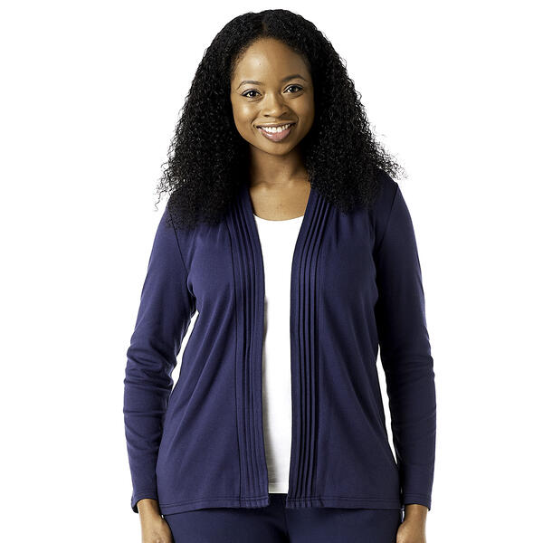 Petite Hasting & Smith Long Sleeve Pleat Front Open Cardigan - image 
