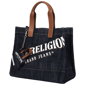 True Religion Medium Logo Denim Tote With Tote Dangle Charm - image 3