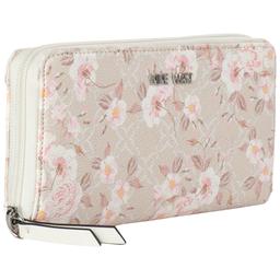 Womens Nine West Norah Zip Wallet - Milk Logo Floral