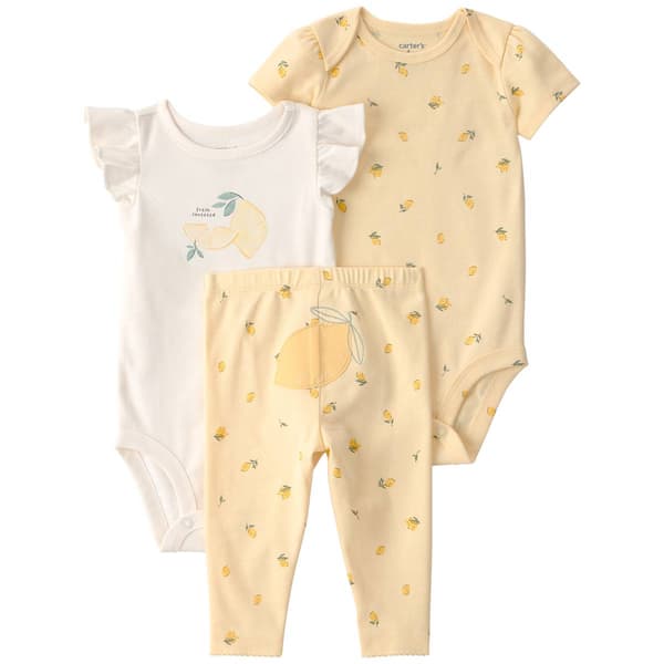 Baby Girl (NB-24M) Carter''s(R) 3pc. Lemons Leggings Set - image 