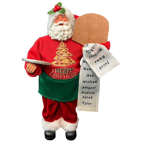Santa''s Workshop 12in. Pizza Guy Santa