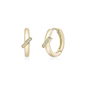 Brilliant Grown 18kt. Gold-Plated Lab-Grown Diamond Hoop Earrings - image 4