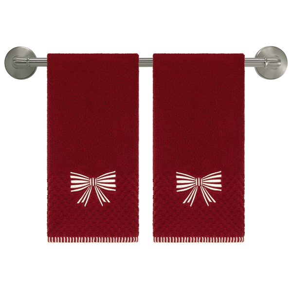 Avanti Bow 2pk. Hand Towel Set