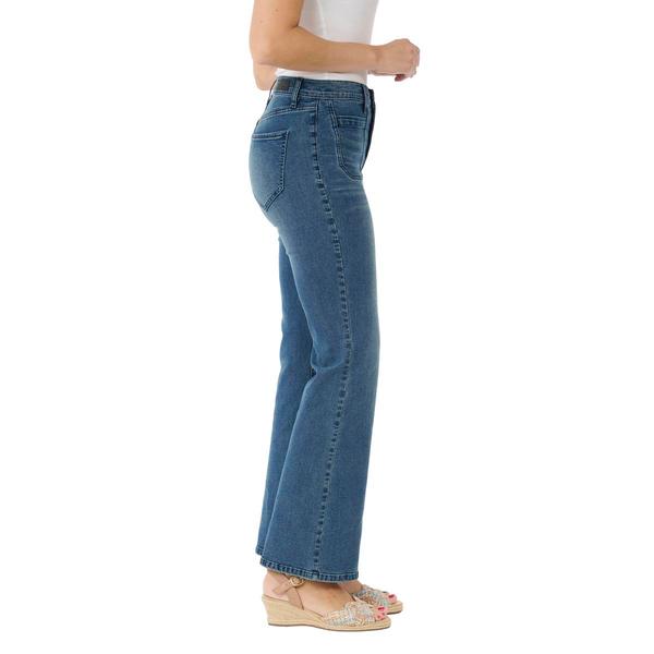 Womens Nicole Miller Super High Rise Flare Leg Jeans