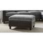 Coaster Pewter and Black Vinny Rectangle Upholstered Ottoman - image 1