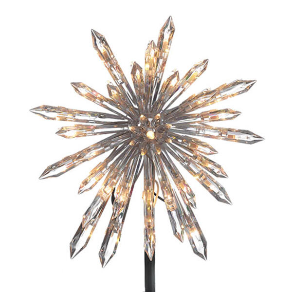 Kurt S. Adler UL 30 Light Crystal Snowflake Tree Topper - image 