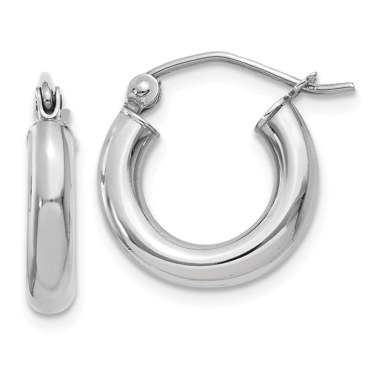 Gold Classics™ 14kt. Glossy White Gold 14mm Hoop Earrings