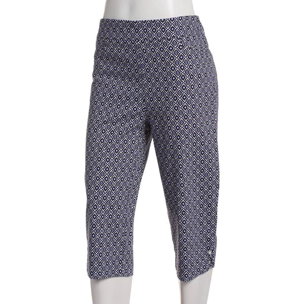 Womens Briggs Geo Millennium Cut-Out X Hem Capri Pants