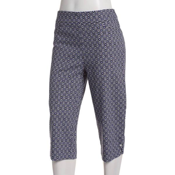 Womens Briggs Geo Millennium Cut-Out X Hem Capri Pants - image 