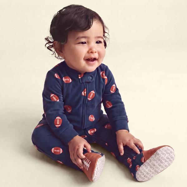 Baby Boy (12-24M) Carter''s(R) Football 2-Way Zip Sleeper - image 