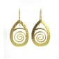 Silver Forest Gold-Tone Open Hammered Teardrop Earrings - image 1