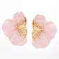 Ashley Cooper(tm) Gold Plated Layered Pink Flower Post Earrings - image 1