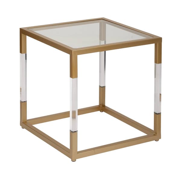 9th & Pike® Gold Modern Acrylic Accent Table