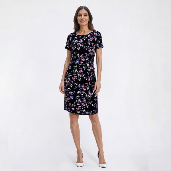Petite Robbie Bee Short Sleeve Sarong Sheath Dress - image 
