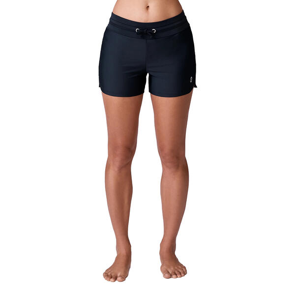 Womens Free Country Built In Brief Drawstring Short Swim Bottoms - image 