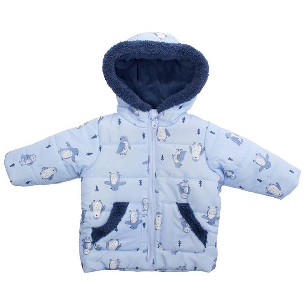 Baby Boy (12-24M) Wippette Penguin Print Quilted Coat - image 