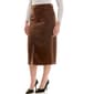 Womens Zac & Rachel Solid Suede Midi Skirt - image 3