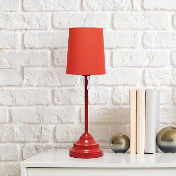 Creekwood Home Oslo 17.2in. Crystal Droplet Table Lamp