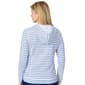 Womens Free Country Stripe Pullover Hooded Sunshirt - image 2