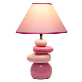 Simple Designs Pink Shades of Ceramic Stone Table Lamp