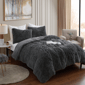 Sweet Home Collection Plush Shaggy 3pc. Comforter Set - image 1