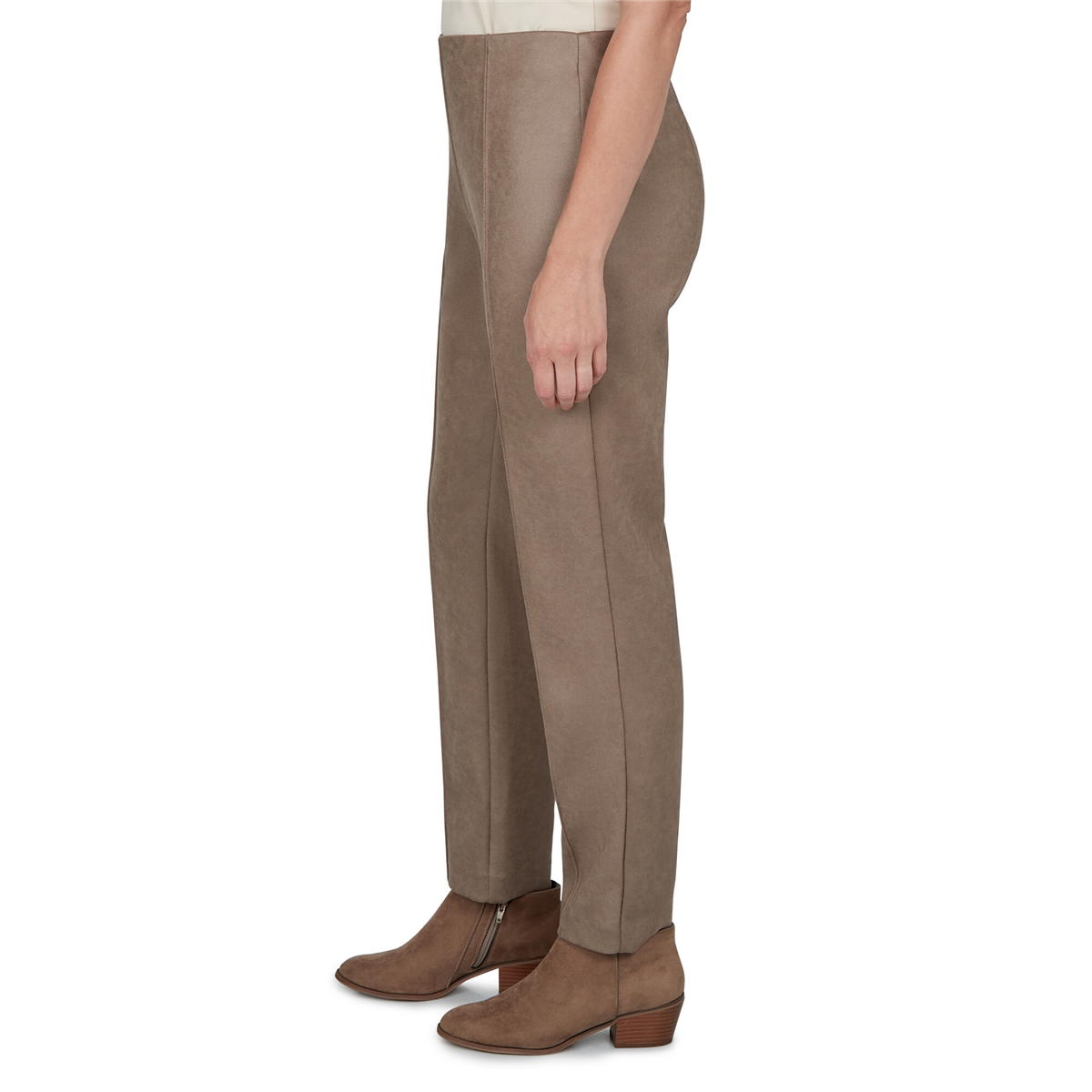 Womens Ruby Rd. Mythical Front Seam Suede Ponte Pull On Pants