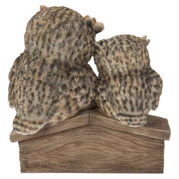 Hi-Line Gift Mother & Baby Owl Welcome Sign Garden Statue