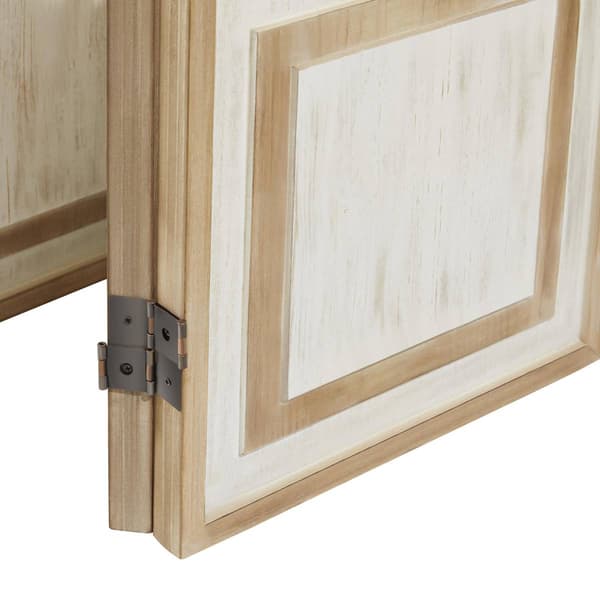 9th & Pike&#174; Farmhouse White Wood Room Divider Screen