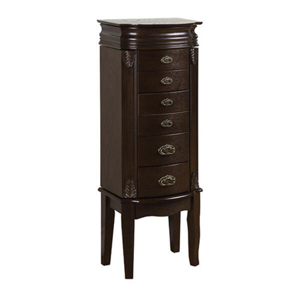 Linon Espresso Jewelry Armoire - image 