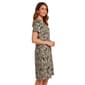 Womens Connected Apparel Short Sleeve Abstract Leaf Sheath Dress - image 3