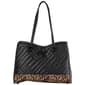 Betsey Johnson Quilted Leopard Triple Compartment Tote - image 2