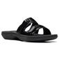 Womens Clarks&#40;R&#41; Breeze Piper Black Strappy Slide Sandals - image 1