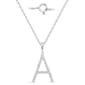 Nova Star(R) Sterling Silver Lab Grown Diamond Initial A Pendant - image 1