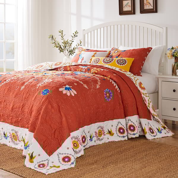 Greenland Home Fashions&#40;tm&#41; 3pc. Topanga Reversible Bedspread Set