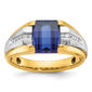 Mens Gentlemens Classics(tm) 14kt. Two Tone Gold Sapphire Ring - image 1