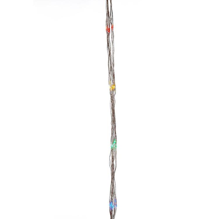 Kurt Adler 78in Silver Nylon 200 Multi-colored LED Lights