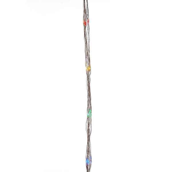 Kurt Adler 78in Silver Nylon 200 Multi-colored LED Lights