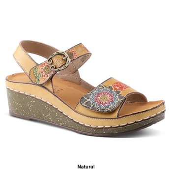 Womens L’Artiste by Spring Step Roshni Slingback Wedge Sandals - Boscov's