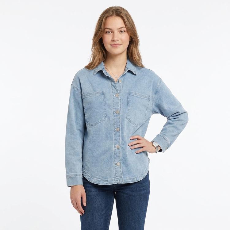 Juniors Wallflower Kenna Denim Shacket