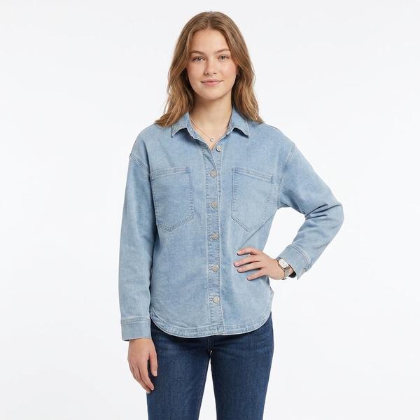 Juniors Wallflower Kenna Denim Shacket