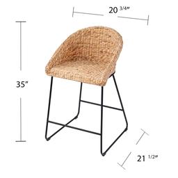 Southern Enterprises 2pc. Landrine Water Hyacinth Counter Stools