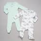 Baby Boy &#40;NB-9M&#41; Baby Essentials&#40;R&#41; 2pk. Shark Footie Pajamas - image 1