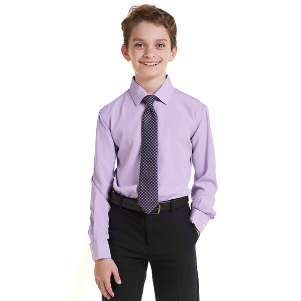 Boys &#40;8-20&#41; Bill Blass Dress Shirt & Tie Set- Lavendula - image 