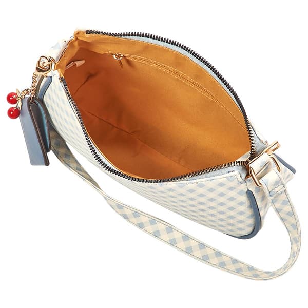 DS Fashion Blue Gingham Shoulder Bag